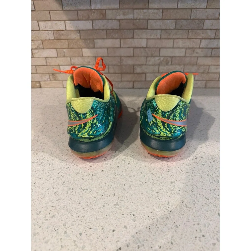 Nike KD 7 Easter Basketball Shoes Youth Size 7Y Teal Orange Kevin Durant Sneaker - Picture 3 of 5